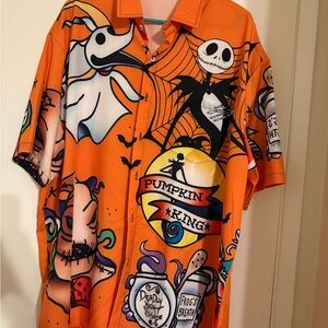 Orange nightmare before Christmas Graphic Shirt xxl